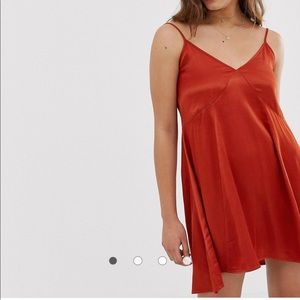 Pull&Bear ASOS Slip Dress in Rust